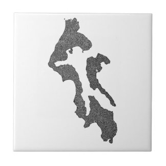 Carreau Conception de carte du comté d'Island de Whidbey I