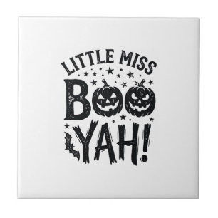 Carreau Conception de chemise Halloween vintage Little Mis