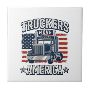 Carreau Conception de chemise vintage pour camionneurs Ame