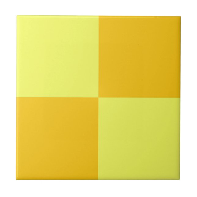 Carreau Conception de chèques jaune clair et foncé (Devant)