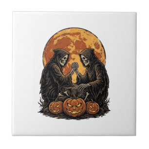 Carreau Conception de citrouille de Halloween de faucheurs