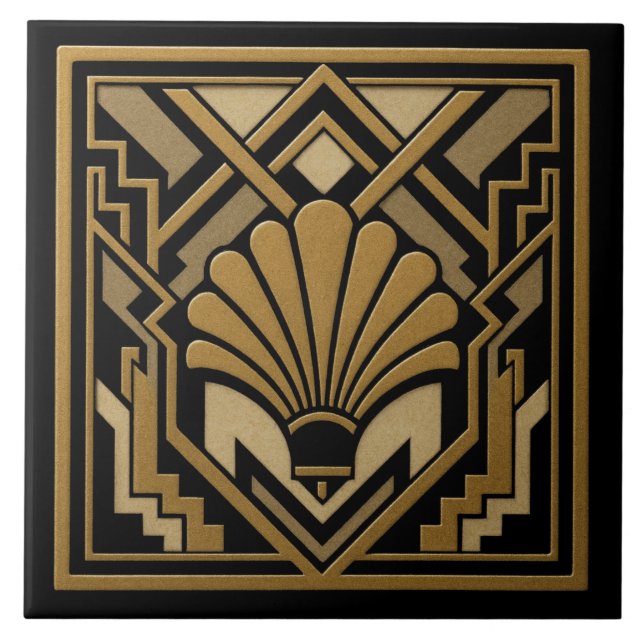 Carreau Conception de coquille Art déco (Devant)