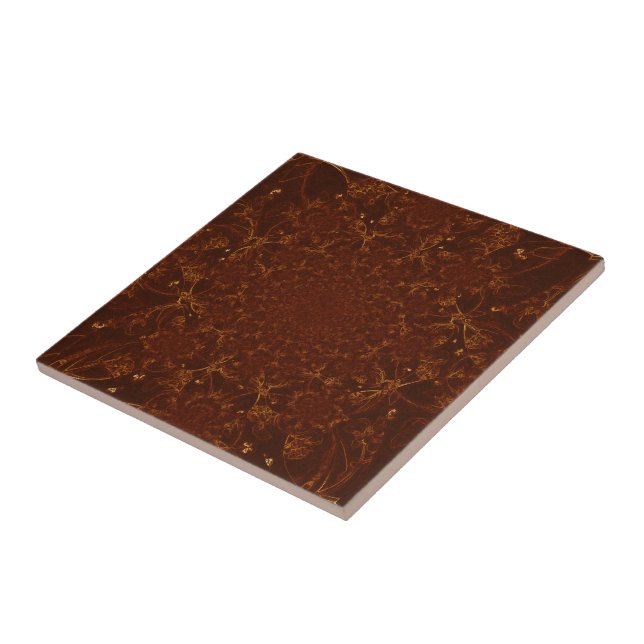 Carreau Conception de cuivre de motif de brun de rouille (Côté)
