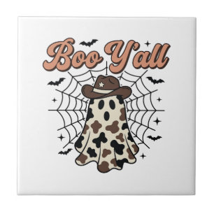 Carreau Conception de fantôme occidental Halloween Boo Yal