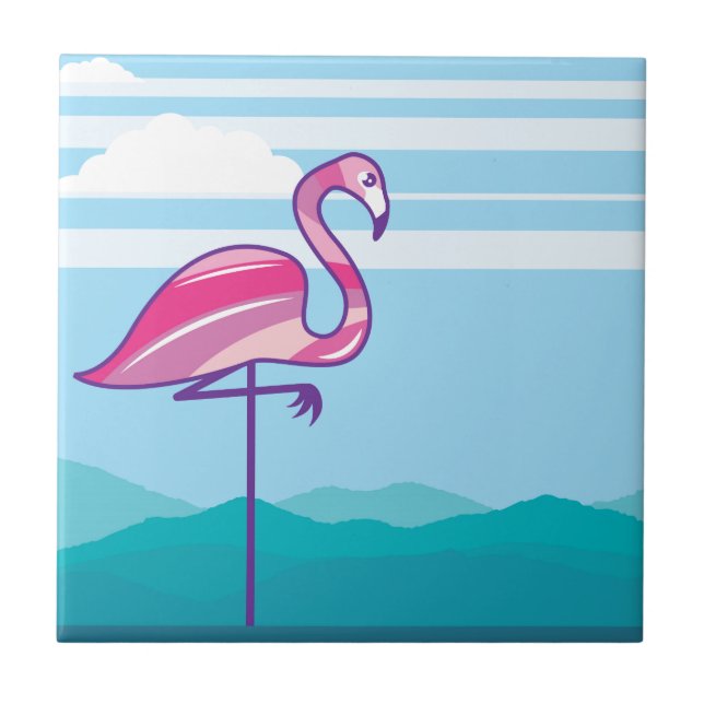 Carreau Conception de Flamant rose (Devant)
