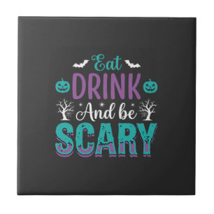 Carreau Conception de Halloween Manger Boire Et Être Effra