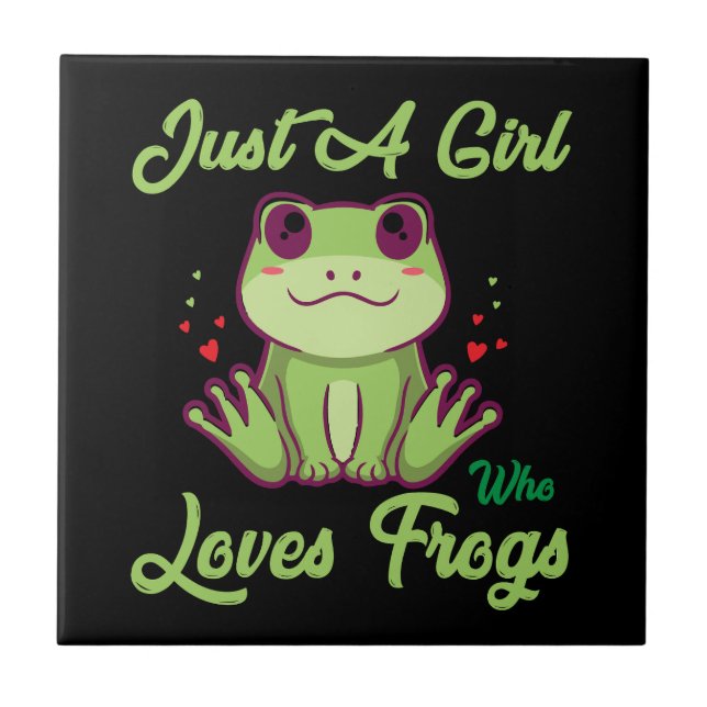 Carreau conception de la jeune fille qui aime les grenouil (Devant)