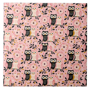 Carreau Conception de motif de hibou - Illustratif, fantai