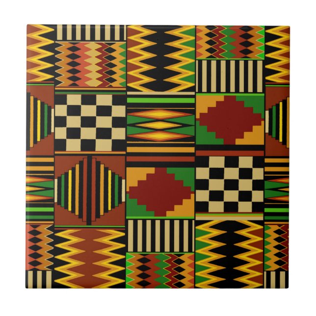 Carreau Conception de tissu Royal Kente en Afrique (Devant)