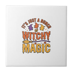Carreau Conception de typographie Halloween magique ensorc
