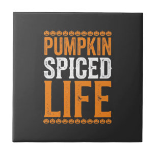 Carreau Conception de typographie Halloween Pumpkin Spiced