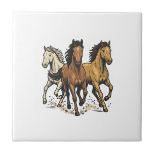 Carreau Conception de vecteur d'art de chevaux de course v