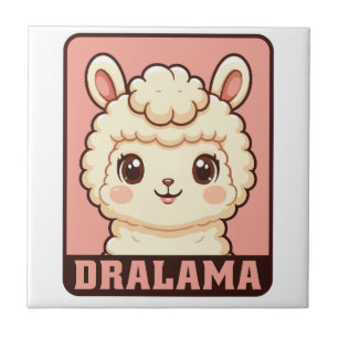 Carreau Conception d'illustration de lama mignon
