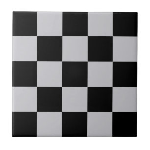 Carreau Conception du Motif du vérificateur gris cendré