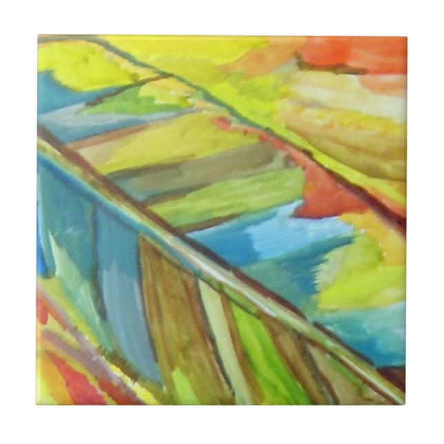 Carreau Conception feuille Abstraite (Devant)