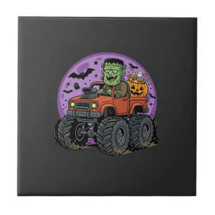 Carreau Conception graphique de camion monstre Frankenstei