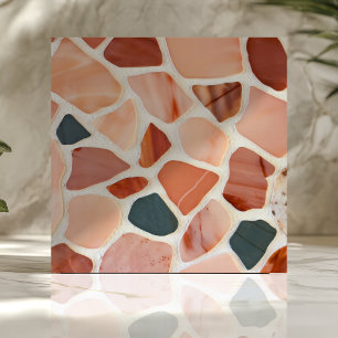 Carreau Conception moderne de terrazzo avec des tons terre