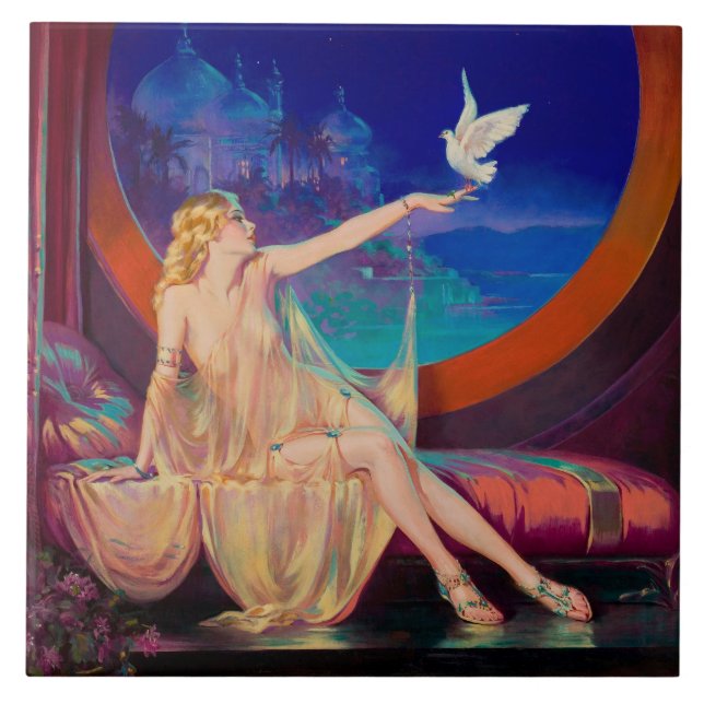 Carreau Concubine de Sultana le sultan arabe 1925 (Devant)