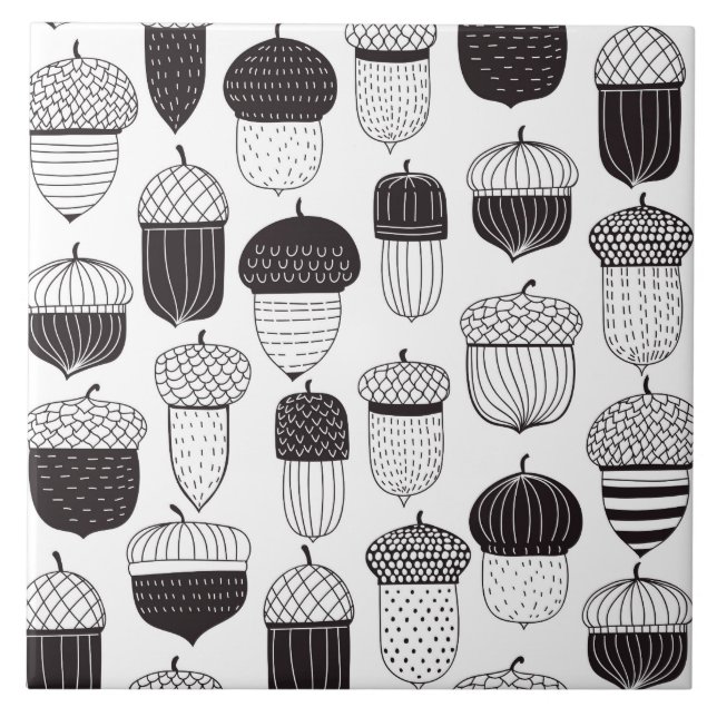 Carreau Conflit de Doodle motif d'automne (Devant)