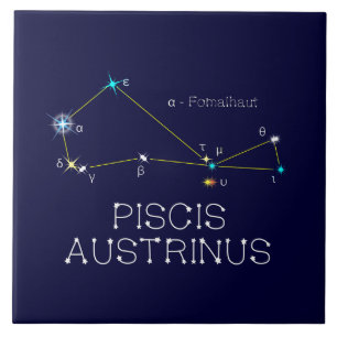 Carreau Constellation de l'hémisphère Sud Piscis Austrinus
