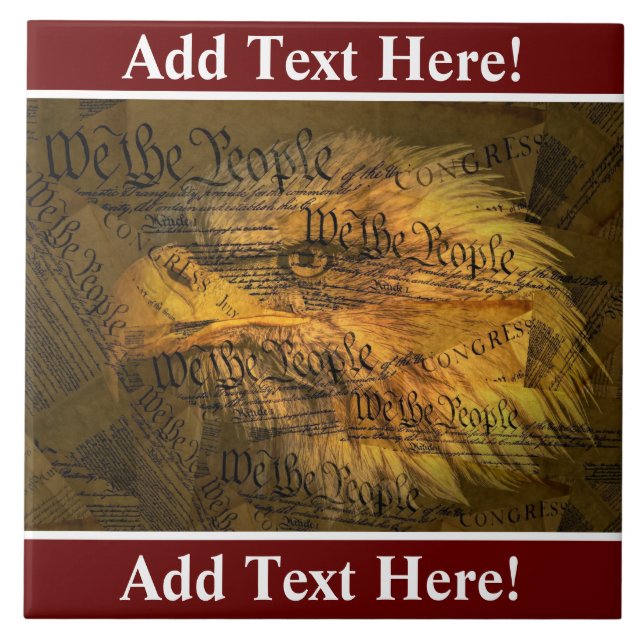 Carreau Constitution American Bald Eagle Carrelage en céra (Devant)