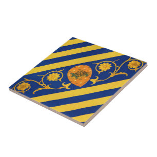 Carreau Contrada della Tartuca (Tortoise) Palio di Siena