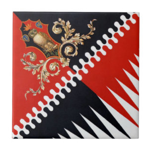 Carreau Contrada Priora della Civetta (Owl) Palio di Sien