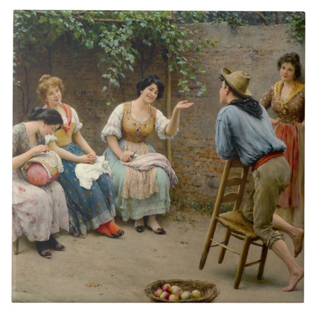 Carreau Conversation convivial (Devant)