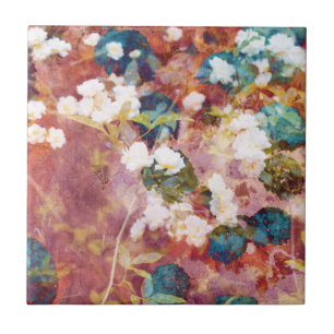 Carreau Cool, art tendance de motif fleuri romantique