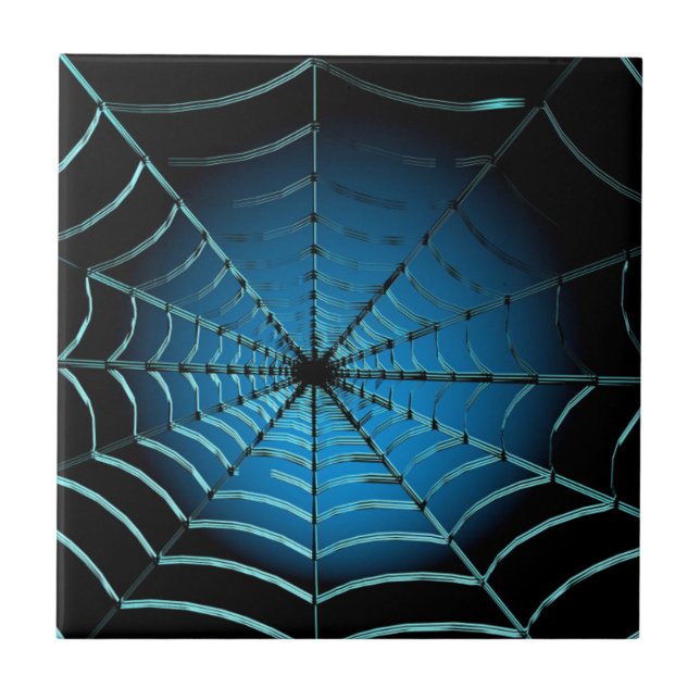 Carreau Cool Blue Spider Web (Devant)