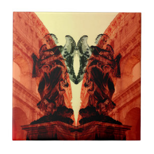 Carreau Cool collage moderne de Rome historique en rouge
