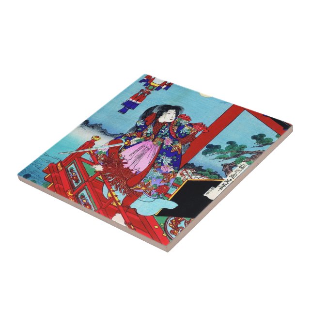 Carreau Cool oriental classique japonais Hero Warrior art (Côté)