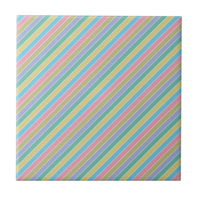 Carreau Cool Stylish Colorful Diagonal Striped (Devant)