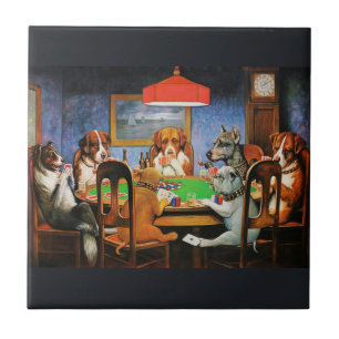Carreau Coolidge Classique Jeu de Poker Chien Art Vintage