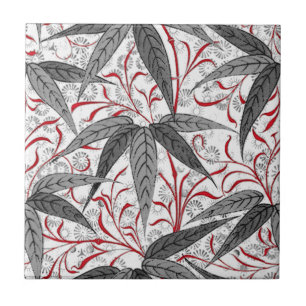 Carreau Copie en bambou, gris et blanc de William Morris