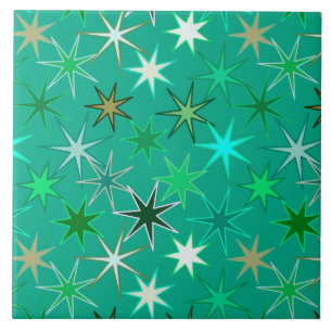 Carreau Copie, turquoise et Aqua modernes de Starburst