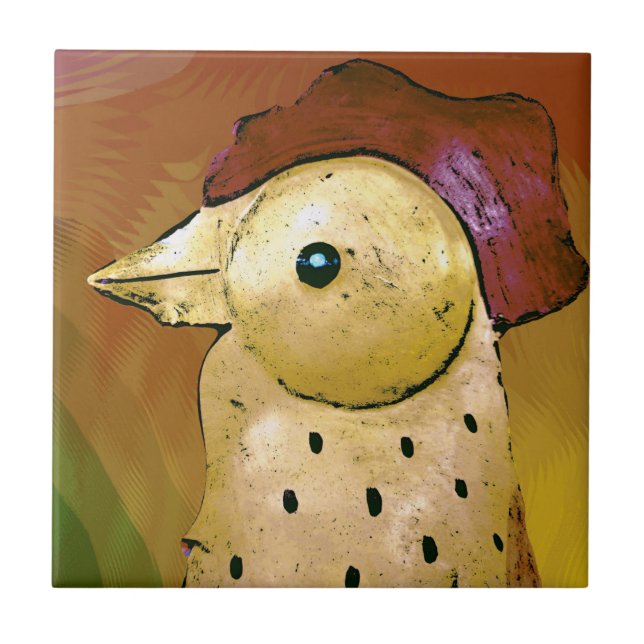 Carreau Coq Abstrait 5 (Devant)