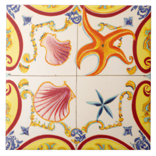 Carreau Coquillages de charme et Starfish