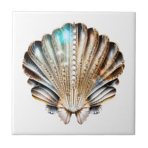 Carreau Coquille de palmier iridescente brillant élégant c
