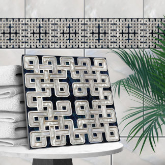 Carreau Coquille d'ormeau céleste et perle