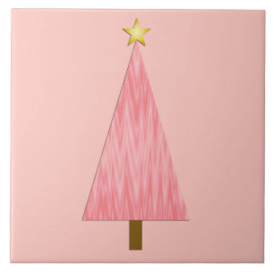 Carreau Coral rose Ombre moderne arbre de Noël