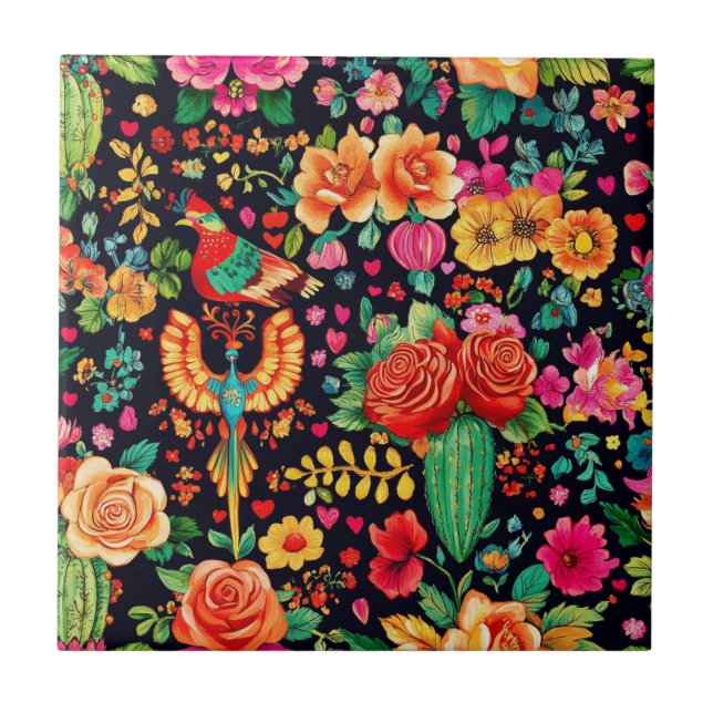 Carreau Corazón del Jardín mexicain (Devant)