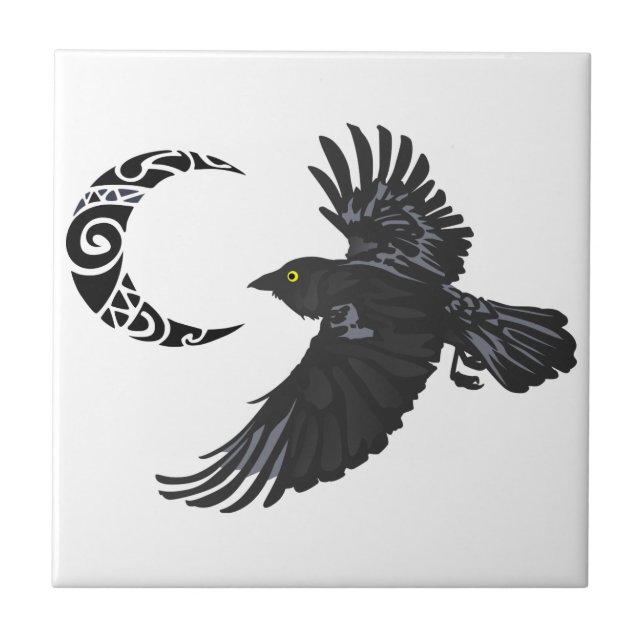 Carreau Corbeau et lune (Devant)