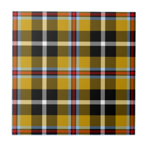 Carreau Cornouailles National Tartan Jaune et Noir Plaid
