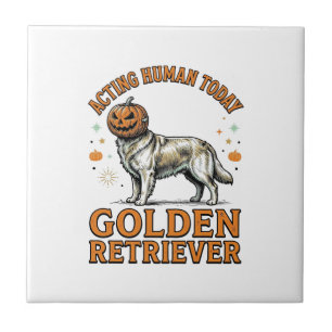 Carreau Costume de chien Citrouille de Halloween pour Retr