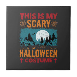 Carreau Costume de Halloween Effrayant Drôle Graphique Lun