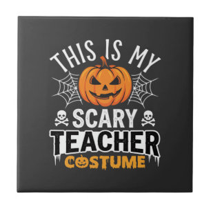 Carreau Costume de professeur effrayant Halloween Design d