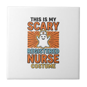 Carreau Costume d'infirmière diplômée effrayant Halloween