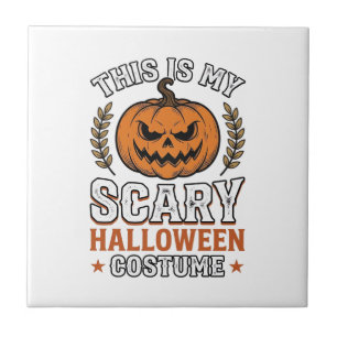 Carreau Costume Halloween effrayant Citrouille Vecteur Vin