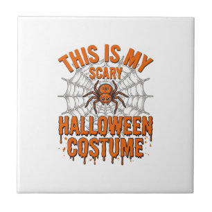 Carreau Costume Halloween effrayant Toile d'araignée Desig